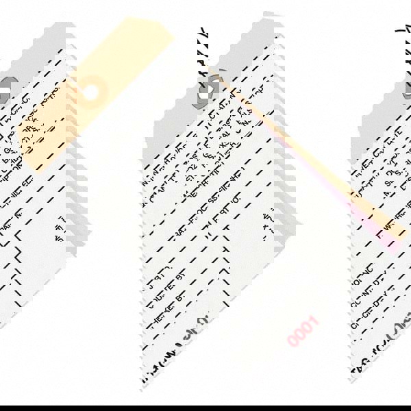 Blank Tag: 6-1/4'' High, Manila & White, Synthetic Paper